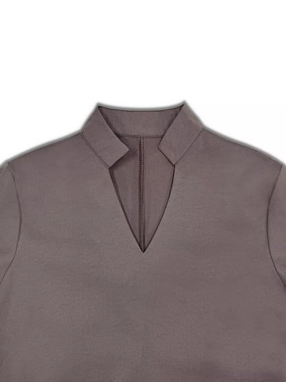 Long Sleeve Tie Waist Ruffle Hem Midi Dress