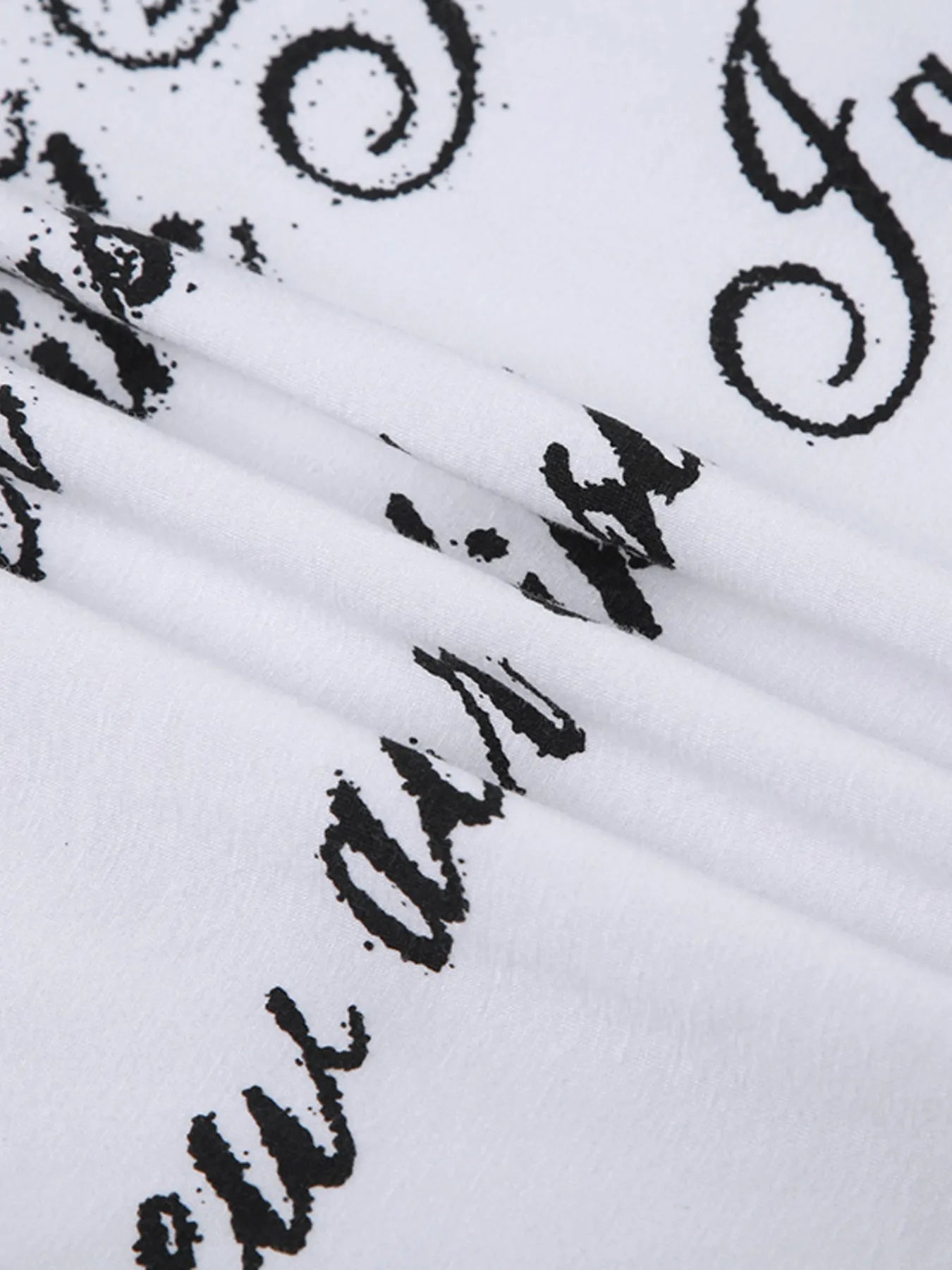 Letter Single Shoulder T-Shirt