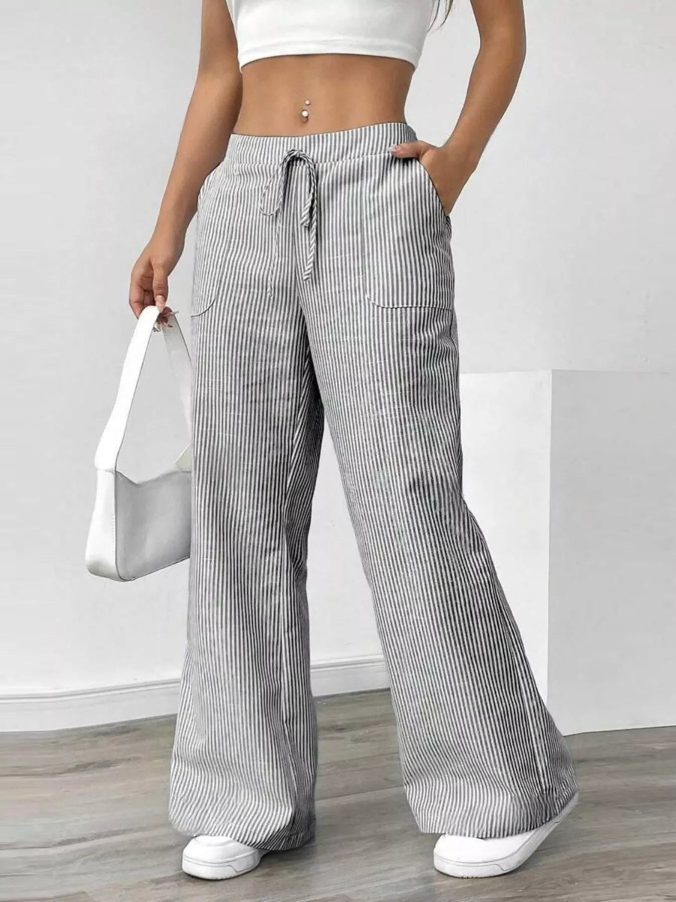 Striped Wide Leg Pants