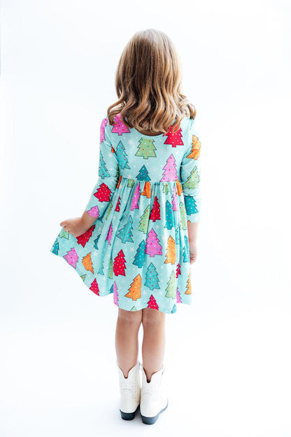 Oh Christmas Tree L/S Pocket Twirl Dress