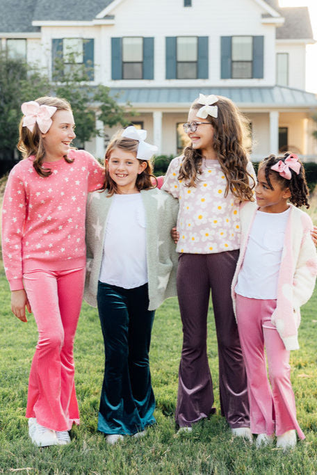 Denim Blue Velvet Bells