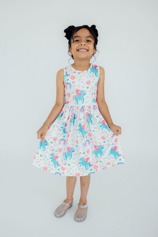 Rainbow Meadows Tank Twirl Dress