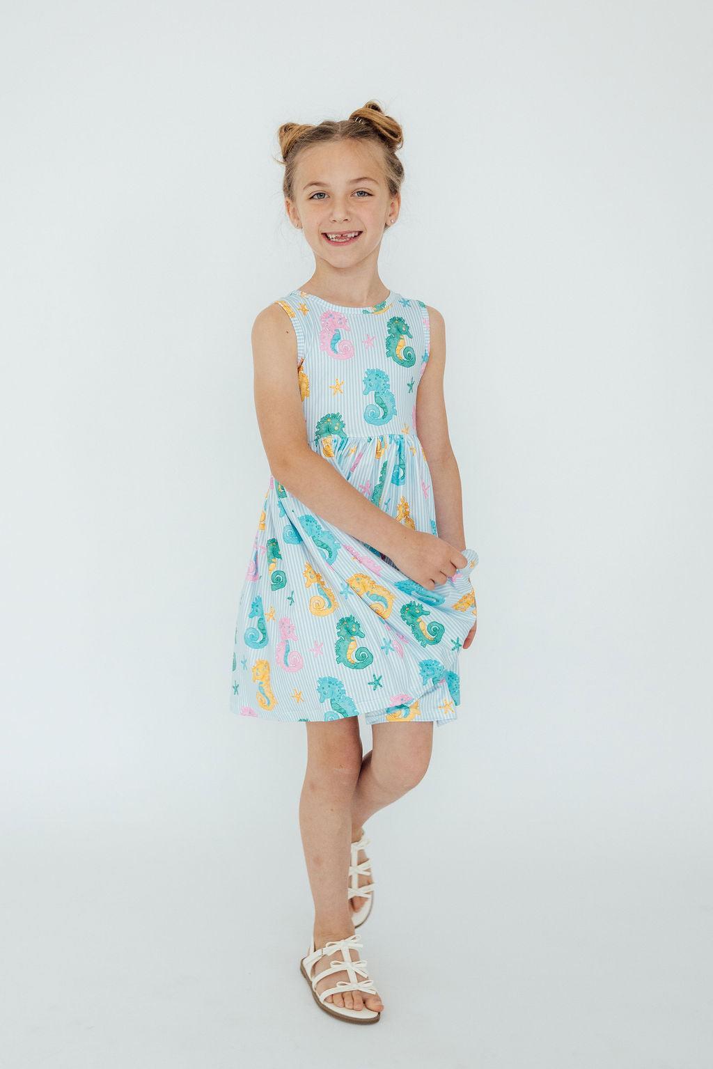 Seahorse Swirl Tank Twirl Dress