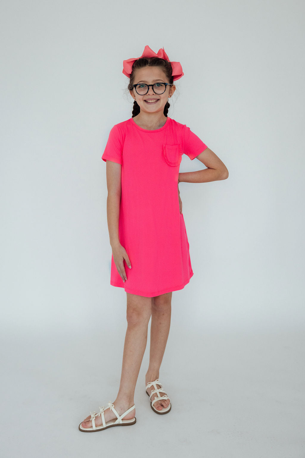 Neon Pink T-Shirt Dress