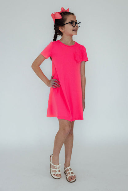 Neon Pink T-Shirt Dress