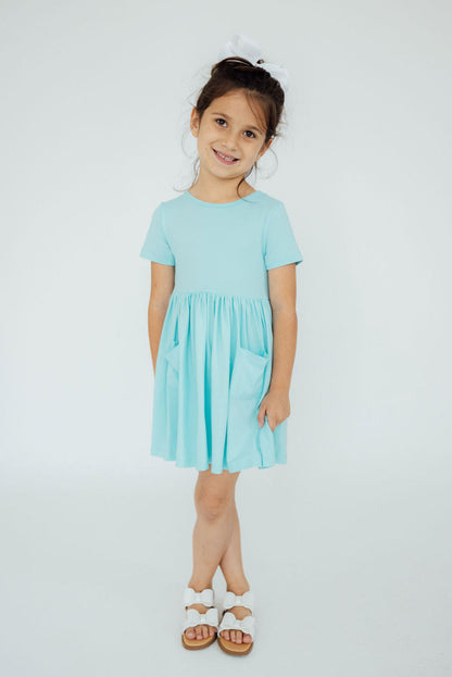 Aqua S/S Pocket Twirl Dress