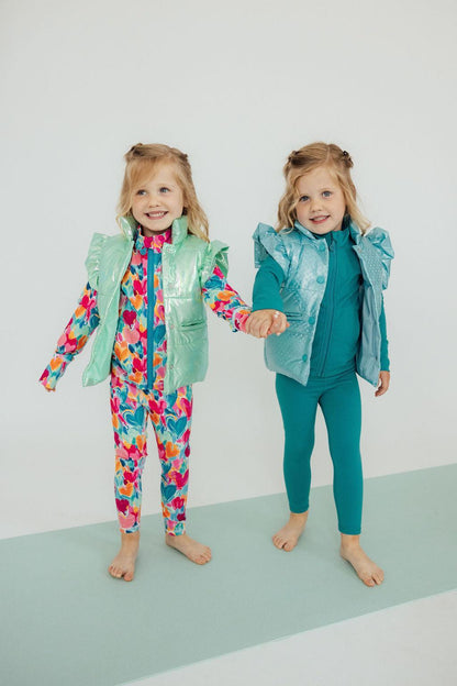 Mint Iridescent Puffer Vest