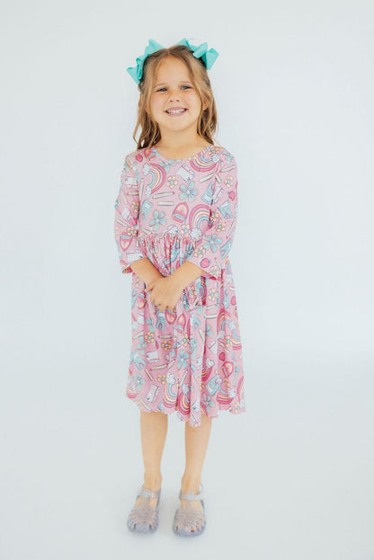 Dream Big Little One 3/4 Pocket Twirl Dress