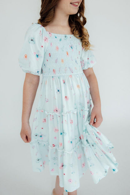 Butterfly Ballet Smocked Ruffle Dress