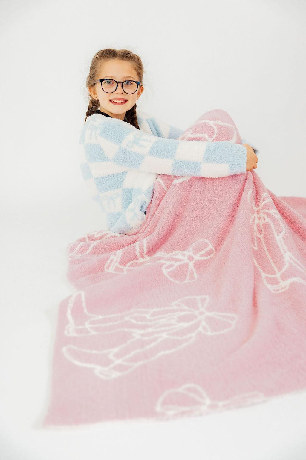 Light Pink Cowgirl Cozy Blanket
