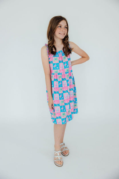 Flock Star Ruffle Cross Back Dress