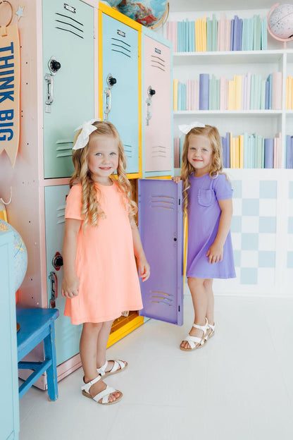 Neon Coral T-Shirt Dress