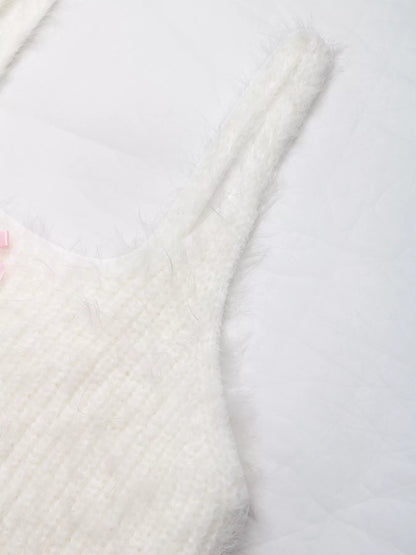 Bow Scoop Neck Cropped Cami