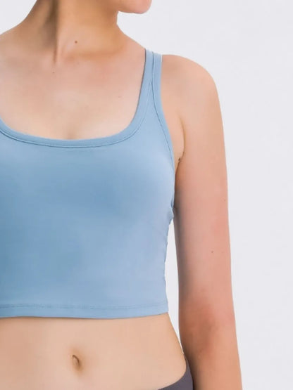 Millennia Scoop Neck Active Tank with Detachable Chest Pads