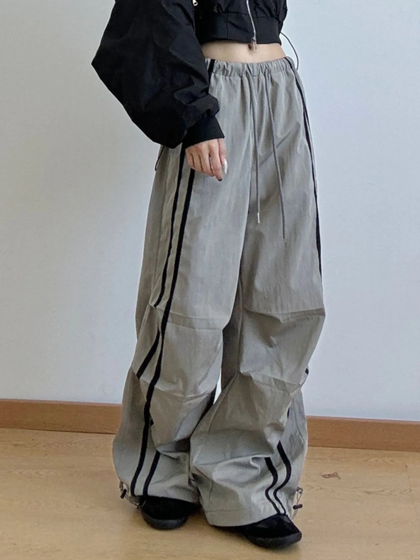 Side Stripes Wide Leg Pants