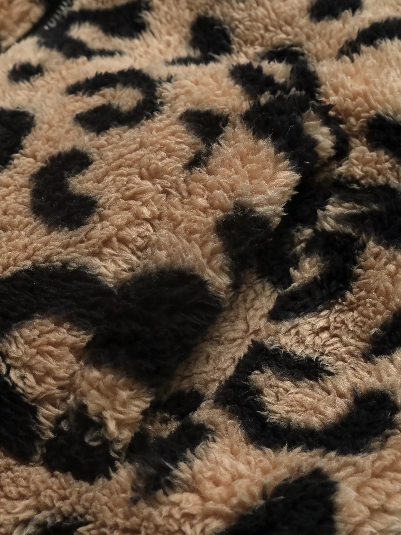 Leopard Zip Up Fleece Jacket