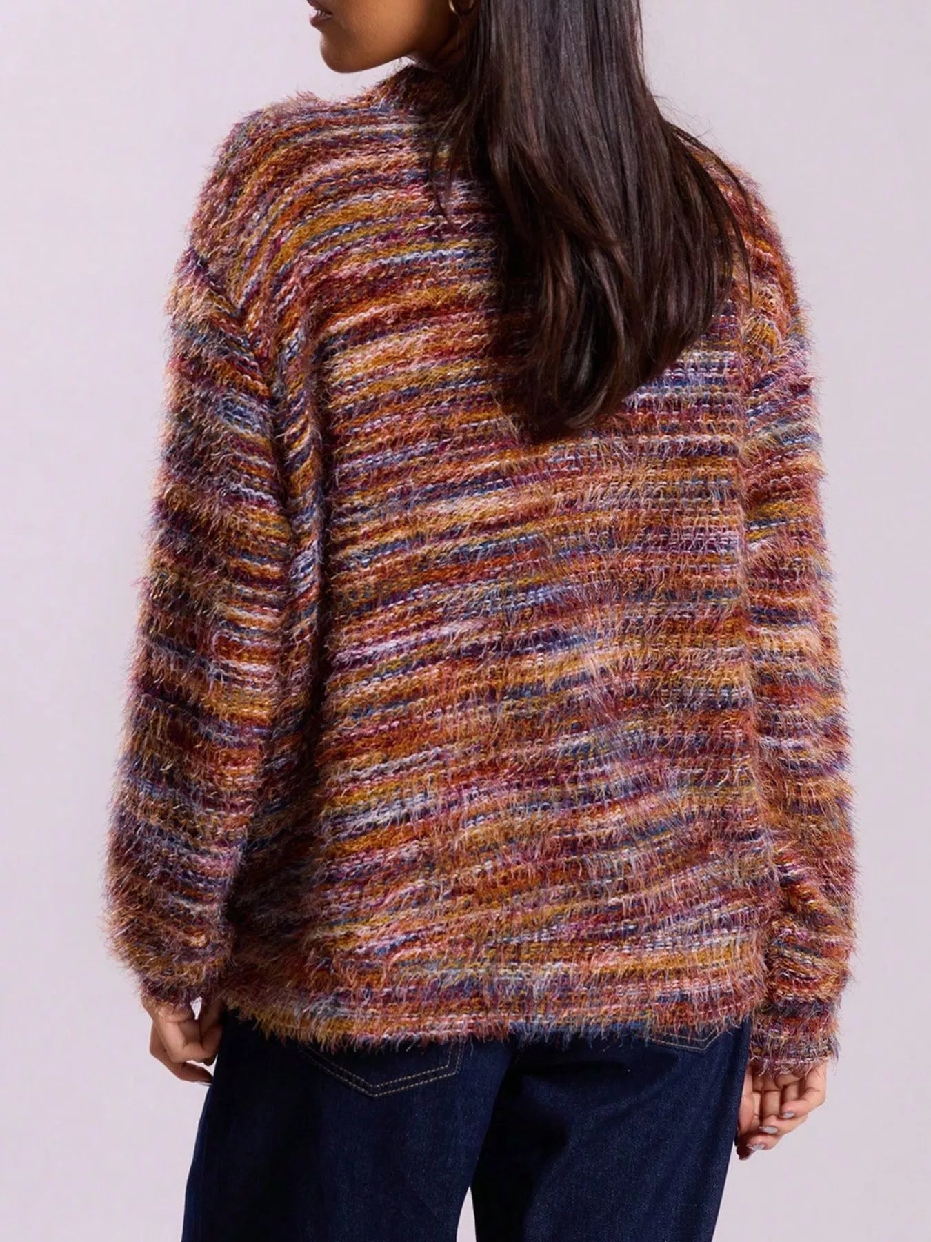 Chunky Knit V-Neck Button-Up Cardigan