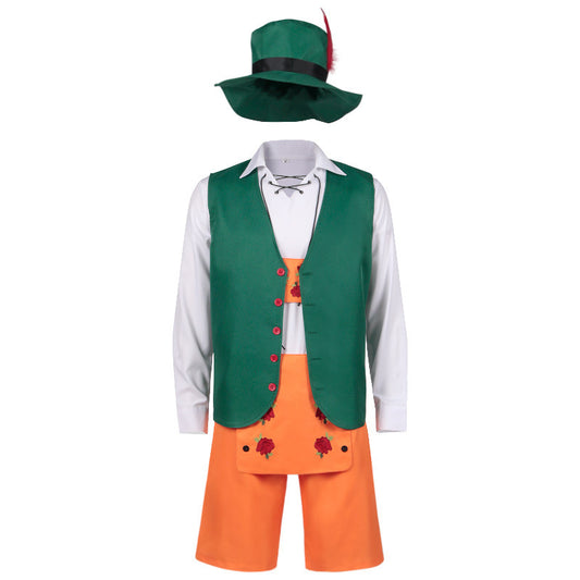 Boys' Halloween Oktoberfest Costume - German Suspenders Suit Orange