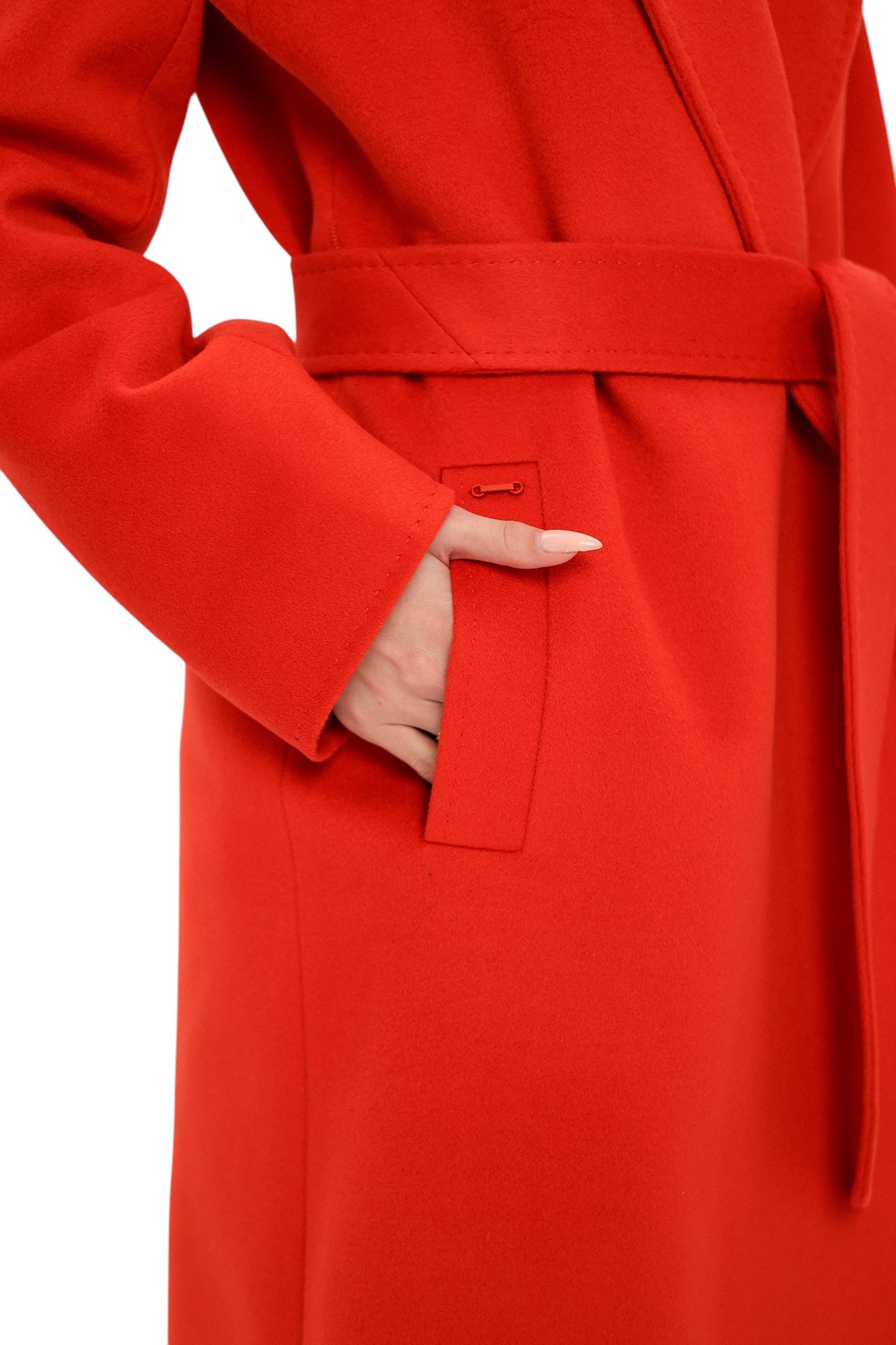 Chester Premium Wool Cashmere Coat in Sicily Red