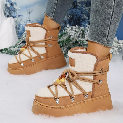 Lace-Up Platform Winter Boots