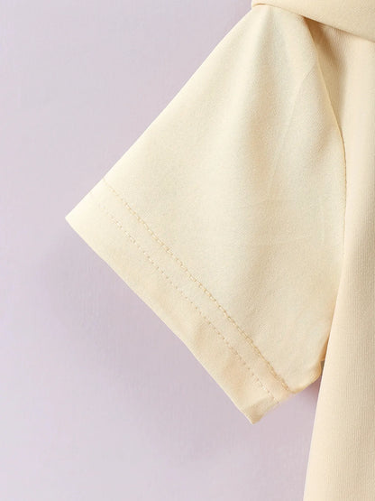 Children's Dog Short Sleeve Hoodie and Shorts Set