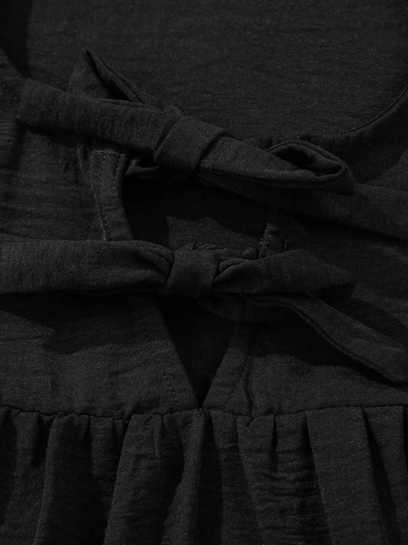 Bow Tie Neck 3/4 Sleeve Casual Blouse