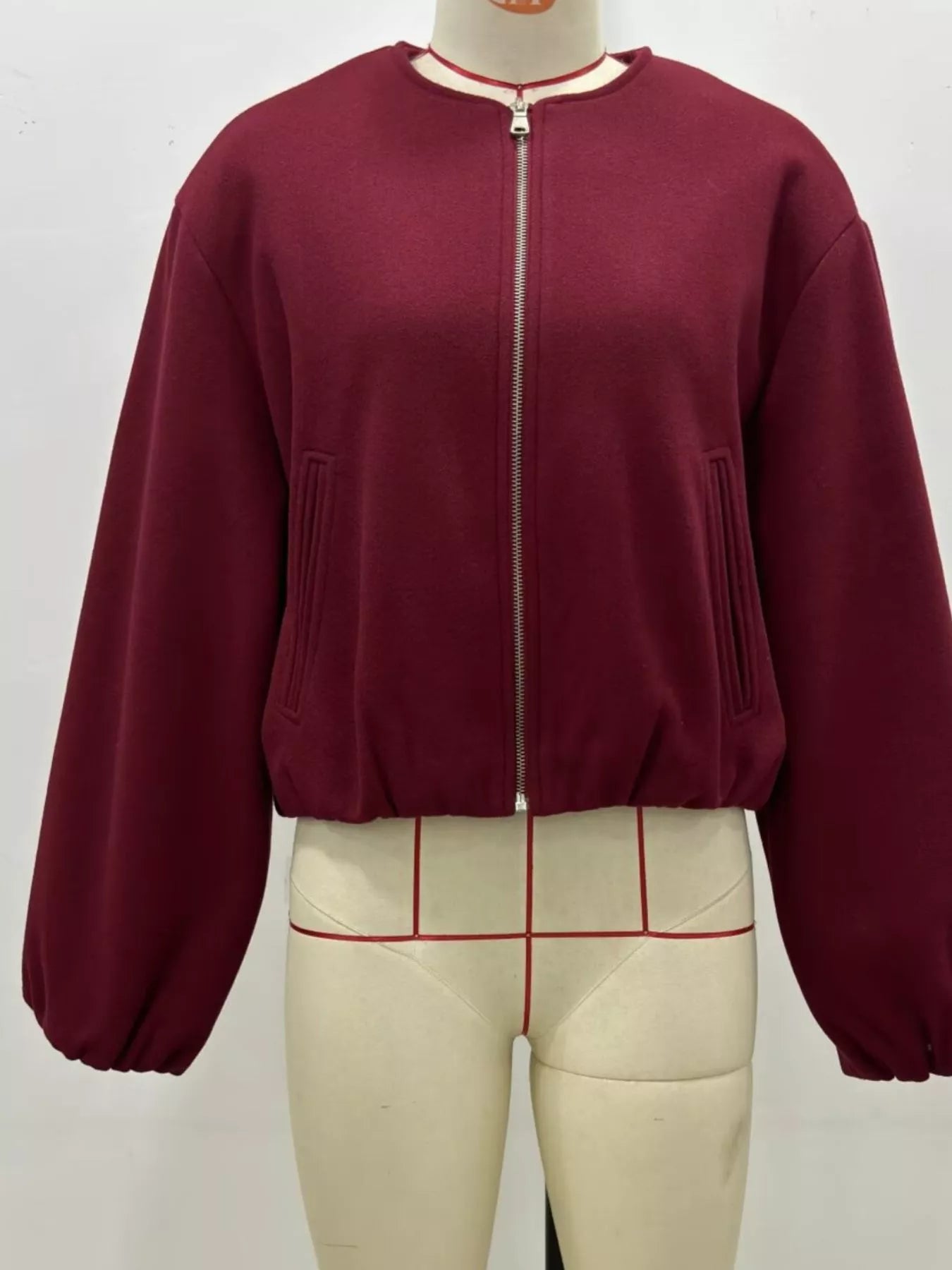 Zip Up Cropped Jacket