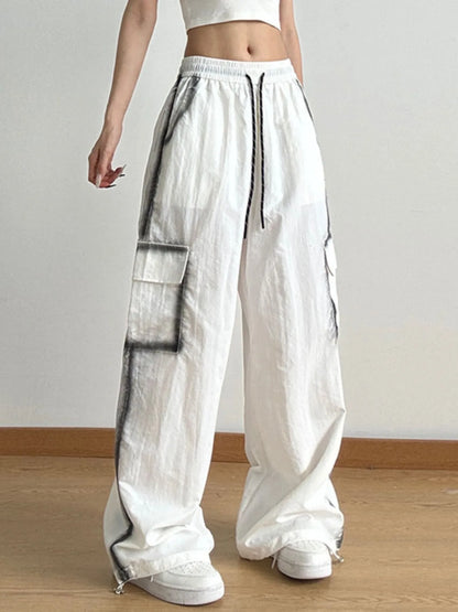 Drawstring Wide Leg Pants