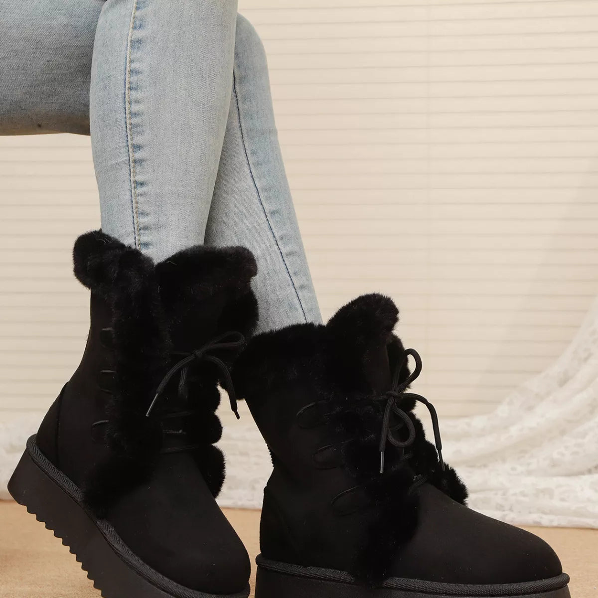 Lace-Up Winter Boots