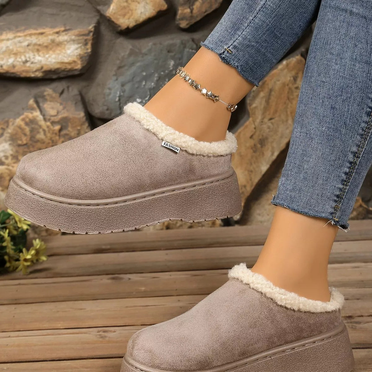 Plush Lined Platform Boots