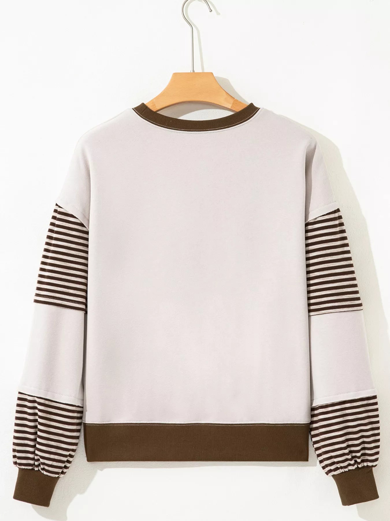 Contrast Striped Long Sleeve Sweatshirt