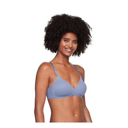 Pink Wear Everywhere Lightly Lined Bra - Warner's Women's No Side Effects Underarm-Smoothing Comfort Wireless Lightly Lined T-Shirt Bra 1056 Periwinkle