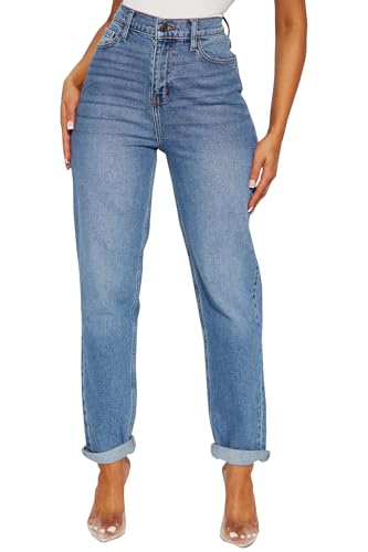 Mom Jeans - BessCops Womens Boyfriend Jeans Stretchy Ripped Distressed Denim Mom Jean Pants 7blue