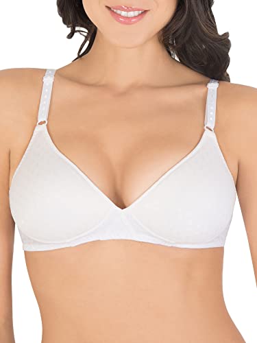 Pink Wear Everywhere Lightly Lined Bra - Fruit of the Loom Women's Lightly Lined Wire-free Bra White 34A