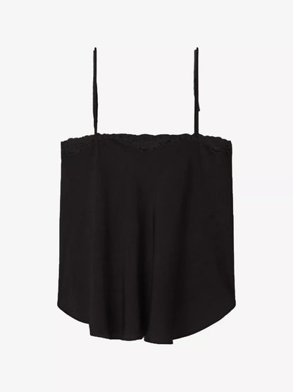 Lace Trim Flowy Cami Top