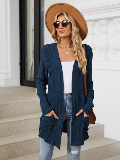 Open Front Long Cardigan