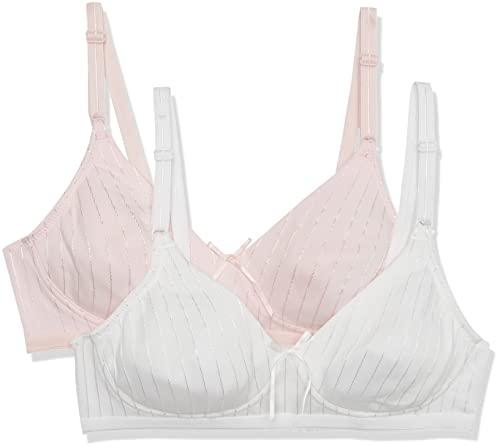 Pink Wear Everywhere Lightly Lined Bra - Fruit of the Loom Women's Lightly Lined Wire-free Bra White Bittersweet Pink