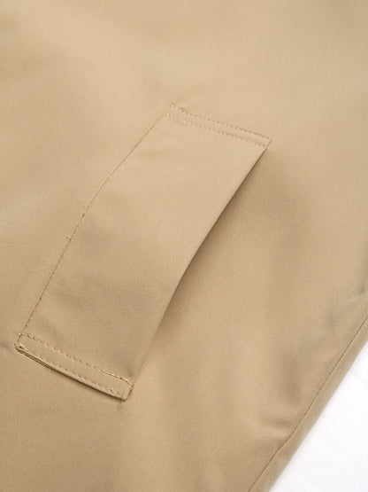 Color Block Button-Up Casual Jacket