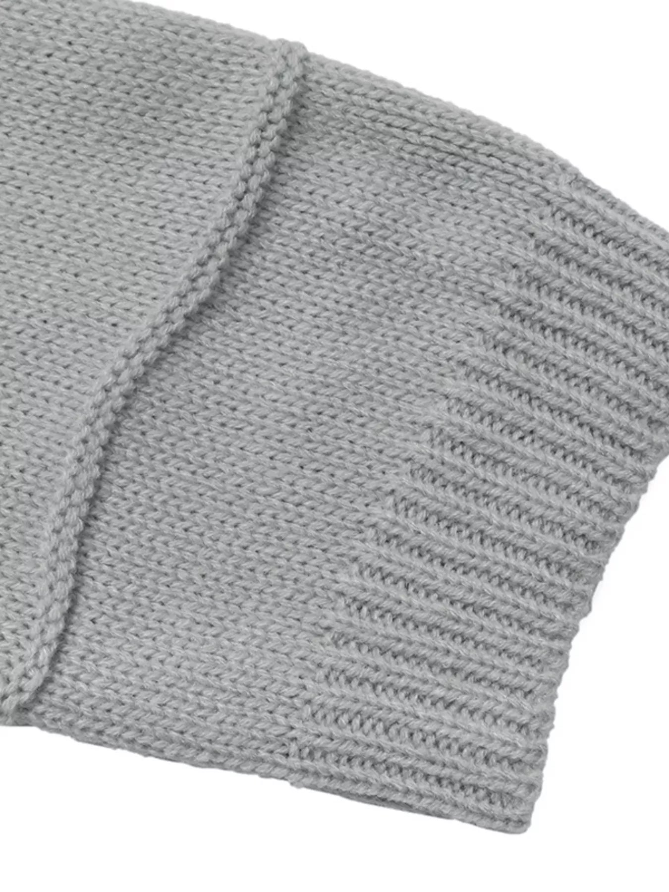 V-Neck Dropped Shoulder Sweater