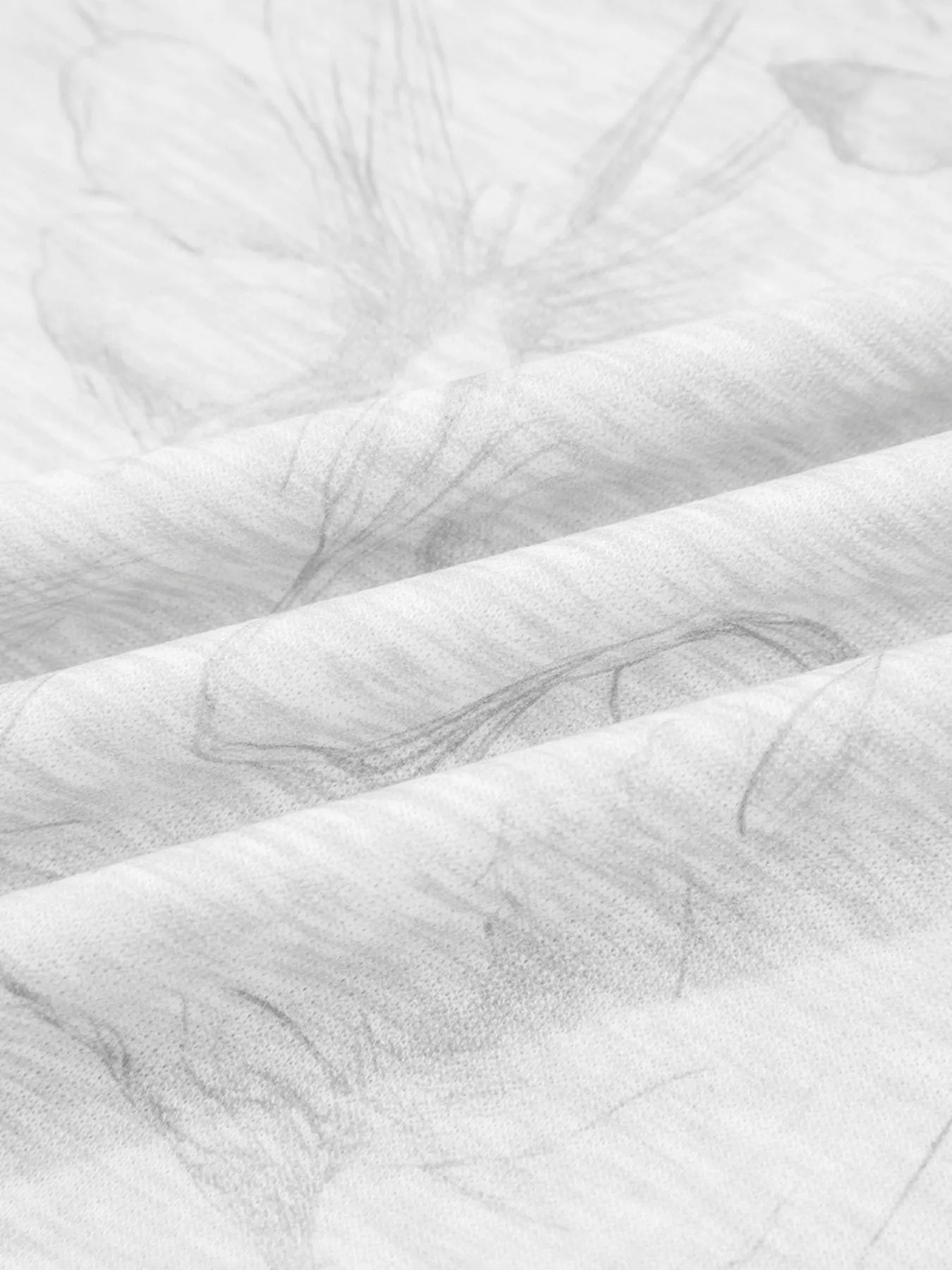 Abstract Print Loose Drop Sleeve Hoodie and Elastic Waistband Pants Set