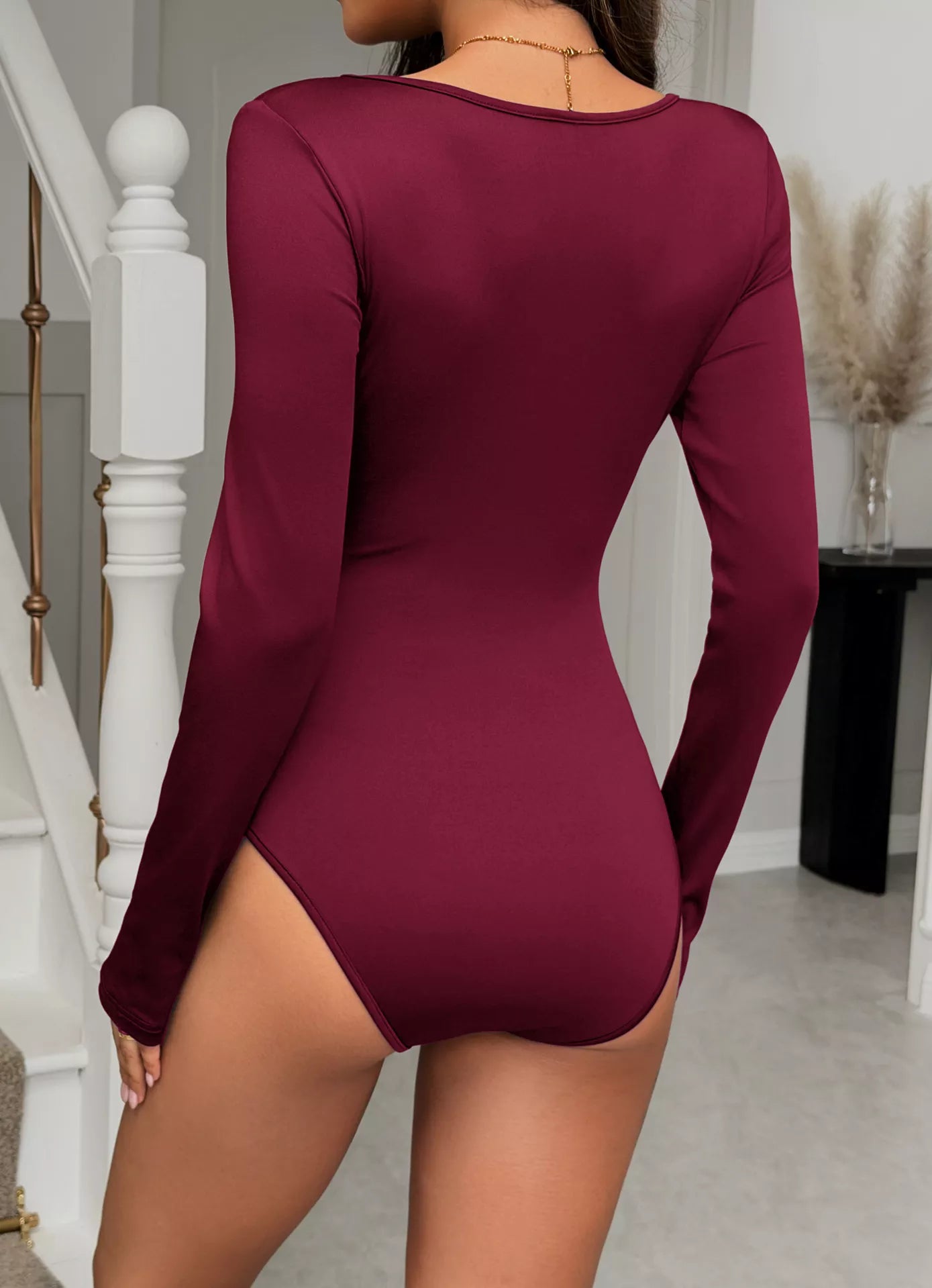 Ruched Long Sleeve Bodysuit