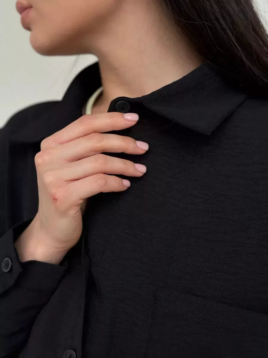 Button Up Long Sleeve Shirt and Pants Set