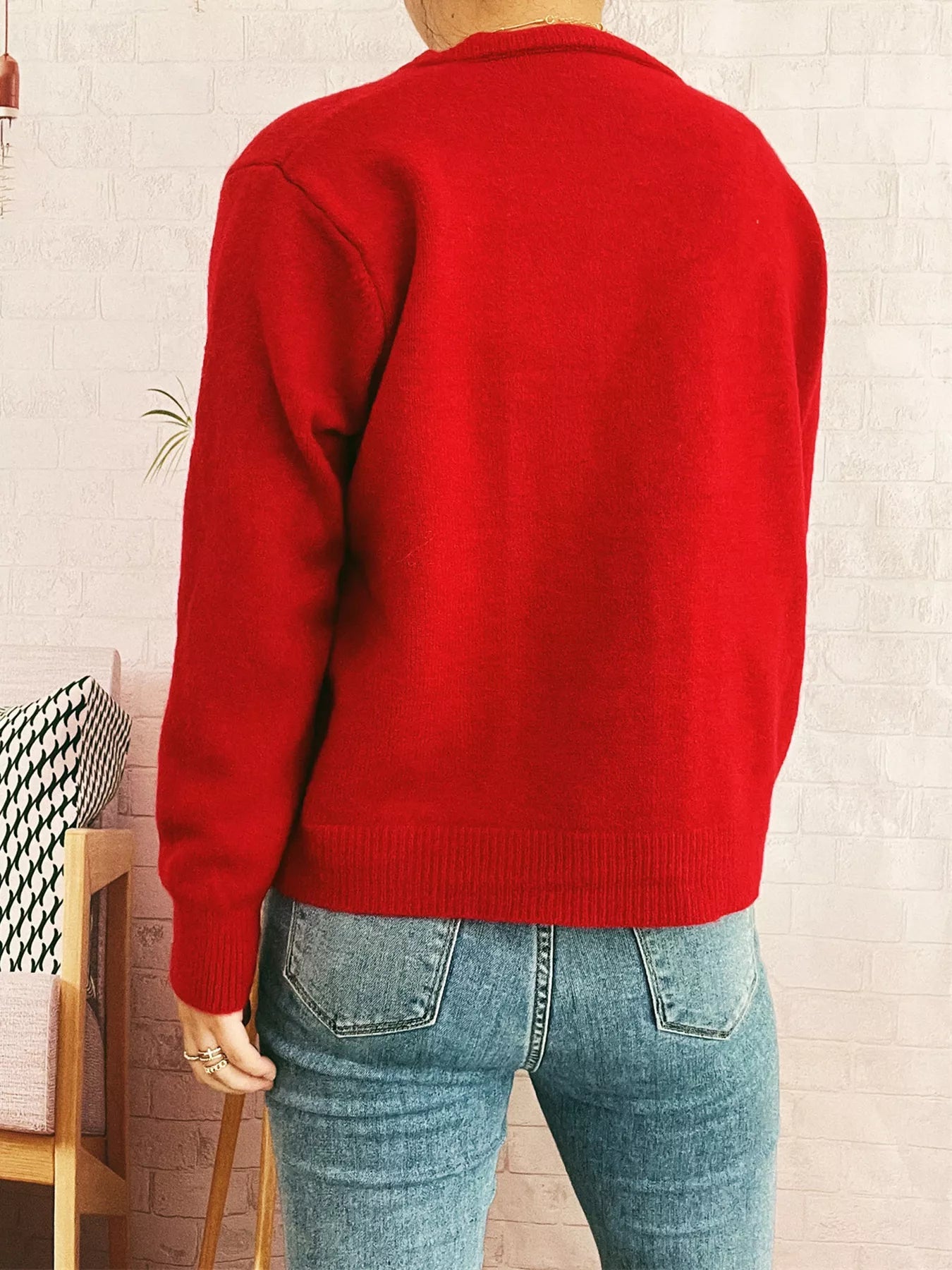 Flower Button Up Long Sleeve Cardigan