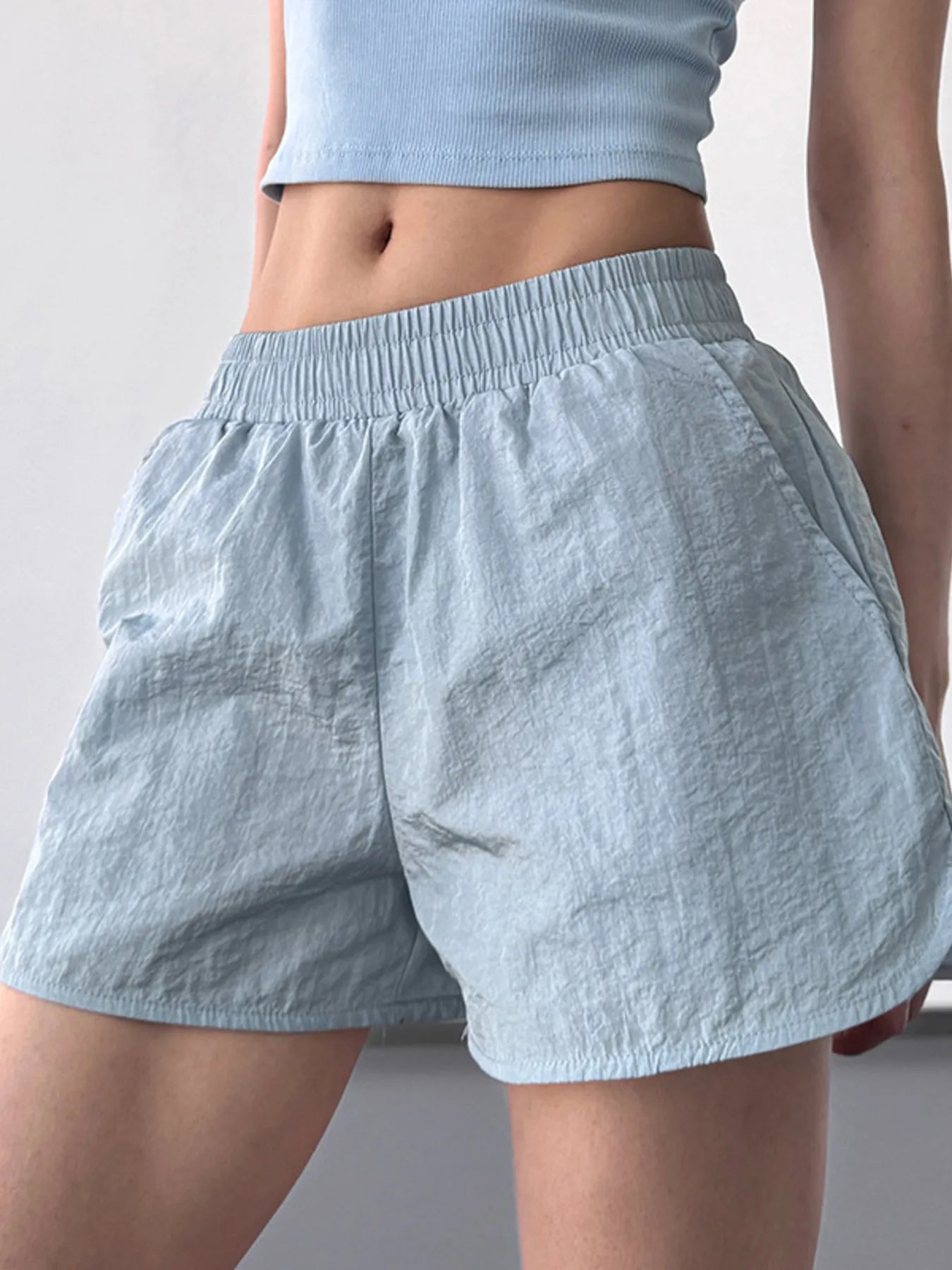 Elastic Waist Active Shorts
