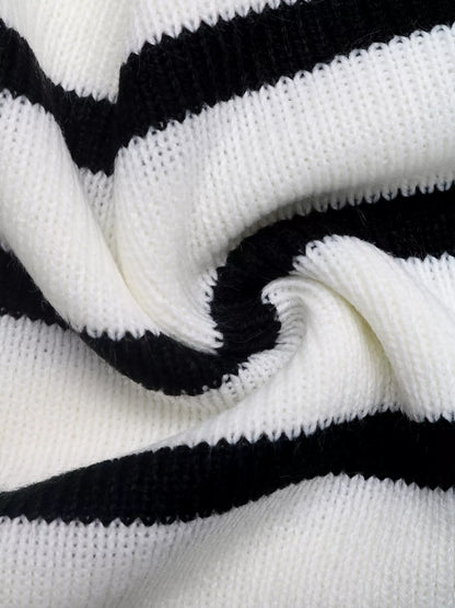 Striped Button-Front Cardigan