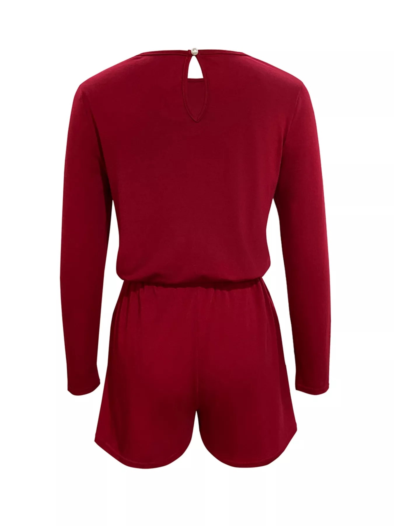 Long Sleeve Drawstring Romper