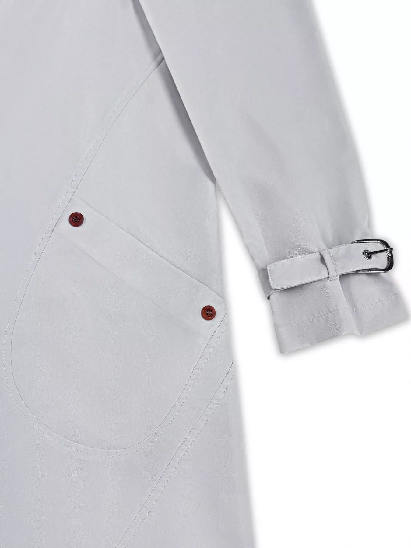 Button Up Hooded Longline Trench Coat