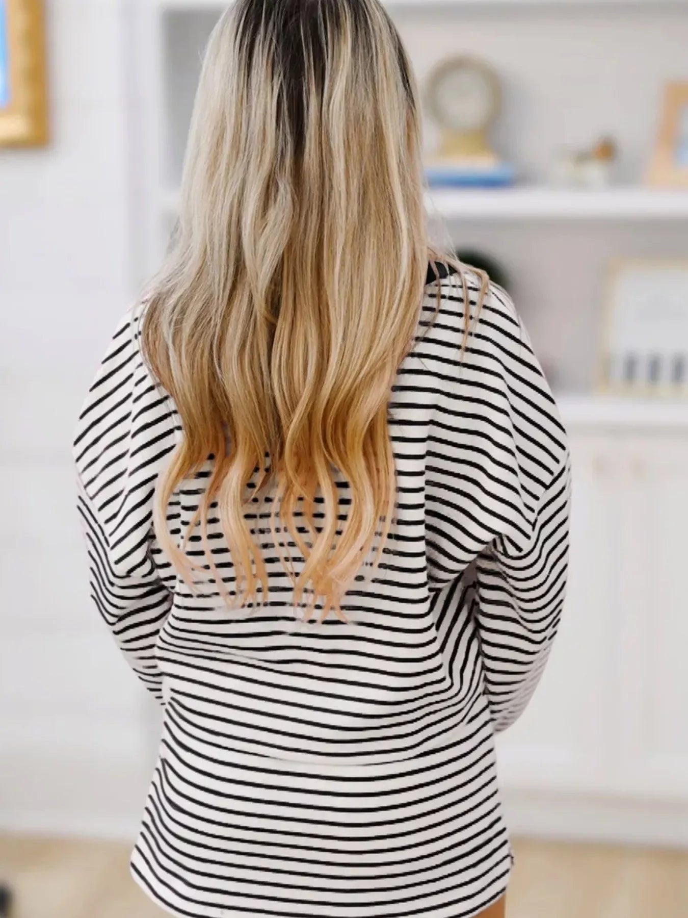 Striped Dropped Shoulder Top and Skirt Set