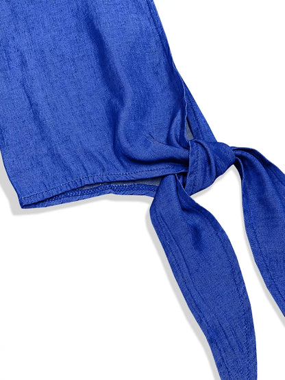 Off Shoulder Decor Button Mini Dress