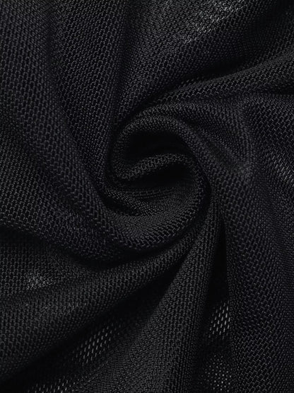 Flower Off-Shoulder Mesh Bodysuit